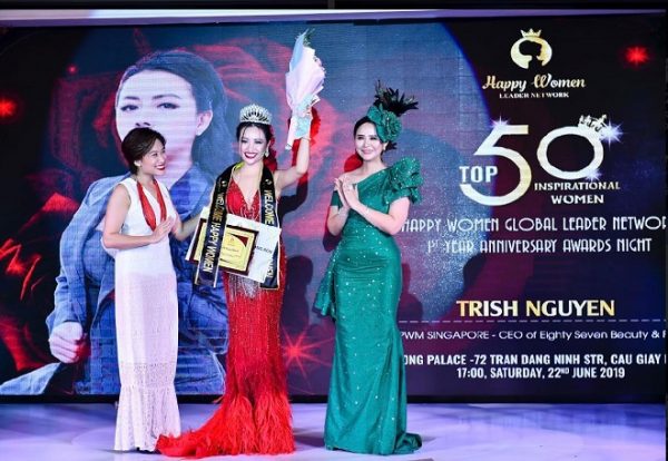 Doanh nhân Trish Nguyễn từ Đảo quốc Sư tử về Việt Nam nhận danh hiệu “Nữ hoàng nhân ái 2019”