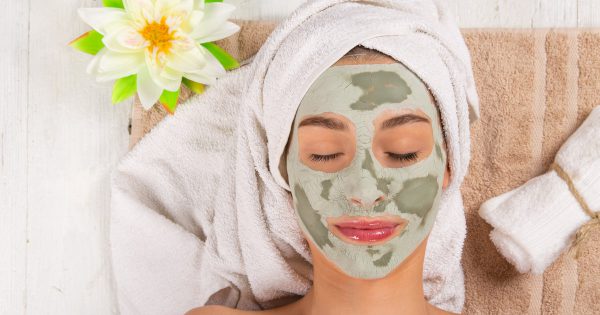 Young healthy woman with face mask