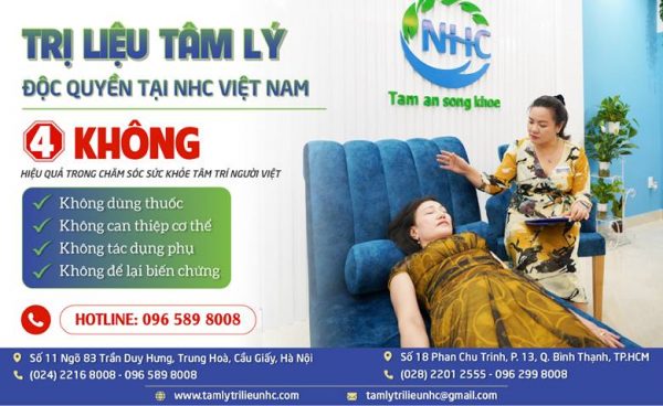 Trị liệu tâm lý NHC Việt Nam: hiệu quả trong chăm sóc sức khỏe tâm trí với phương pháp ”4 KHÔNG”