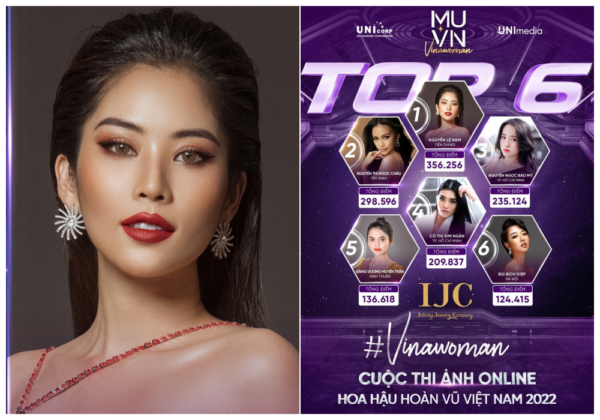 Lệ Nam giành chiến thắng cuộc thi ảnh online Hoa hậu Hoàn vũ Việt Nam 2022