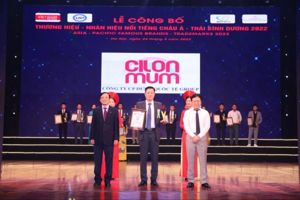 Cilonmum được vinh danh tại Tôn vinh thương hiệu tiêu biểu  Châu Á Thái Bình Dương 2022