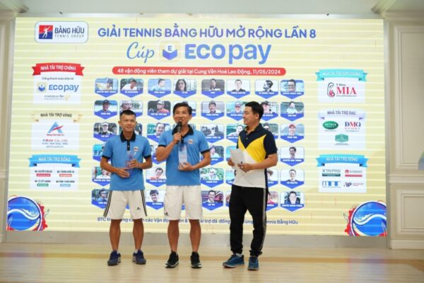 Nguyễn Can Trường – Nguyễn Trường Vũ vô địch Giải tennis Bằng Hữu mở rộng lần 8 tranh cúp ECO PAY