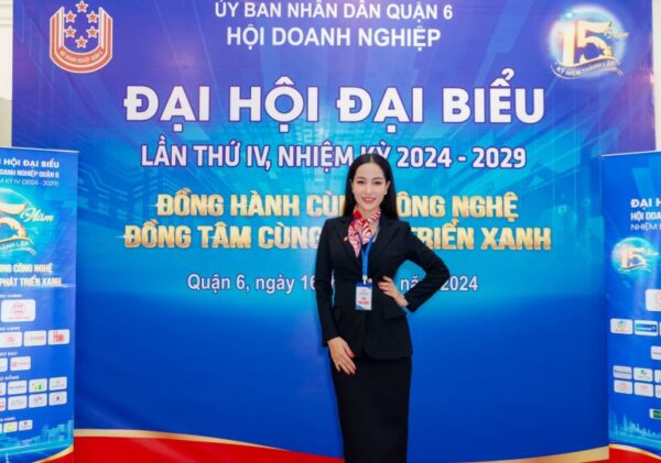 Hoa Hậu Áo Dài Doanh Nhân Việt Nam Kim Ngân trở thành Uỷ Viên Ban Chấp Hành Hội Doanh Nghiệp Quận 6